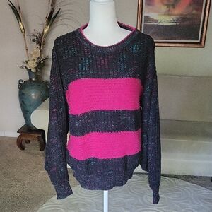 Colours By Alexander Julian Mens  Pink and Black Sweater
